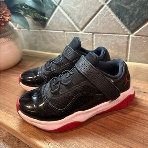 Jordan Kids Black and Red Sneakers - 13C - Great Condition